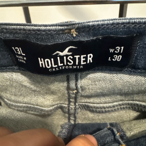 Hollister High-Rise Distressed Jean Legging Size 13L W31 L30 Skinny Fit - Picture 4 of 4